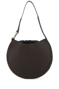 Chloe Woman Dark Brown Leather Large Mate Shoulder Bag