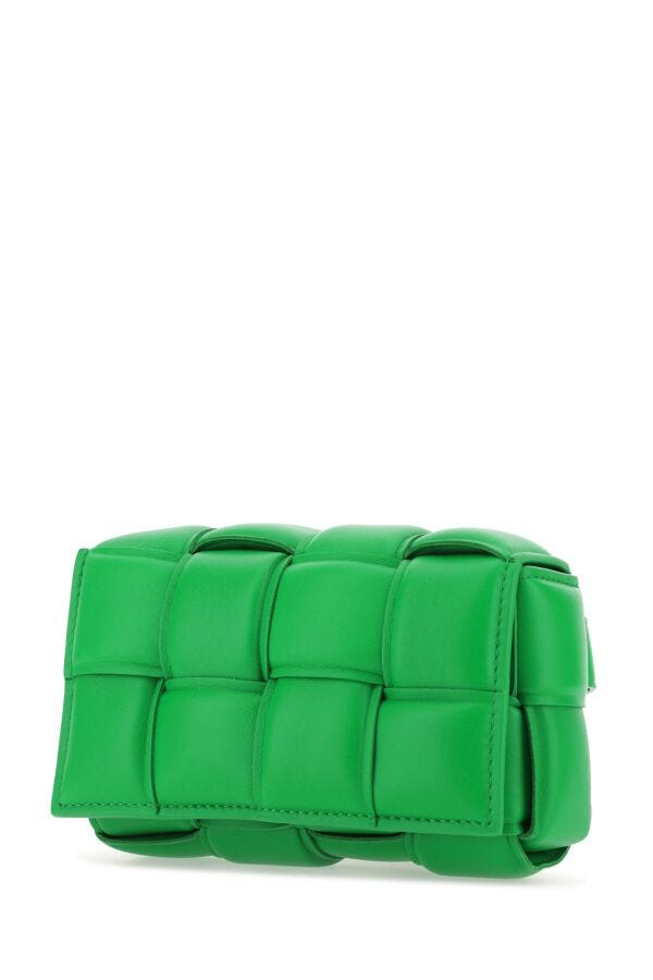 Bottega Veneta Woman Grass Green Nappa Leather Padded Cassette Belt Bag