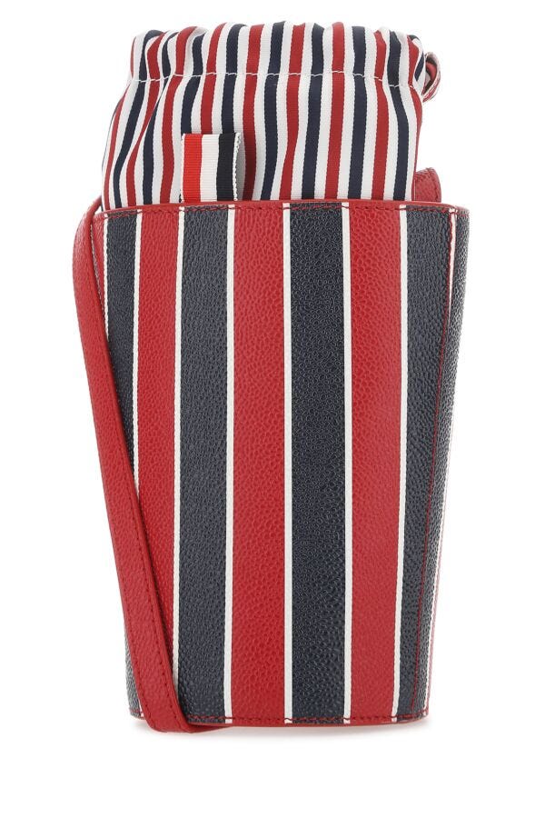 Thom Browne Woman Printed Leather Mini Bucket Bag