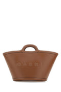 Marni Woman Brown Leather Small Tropicalia Handbag
