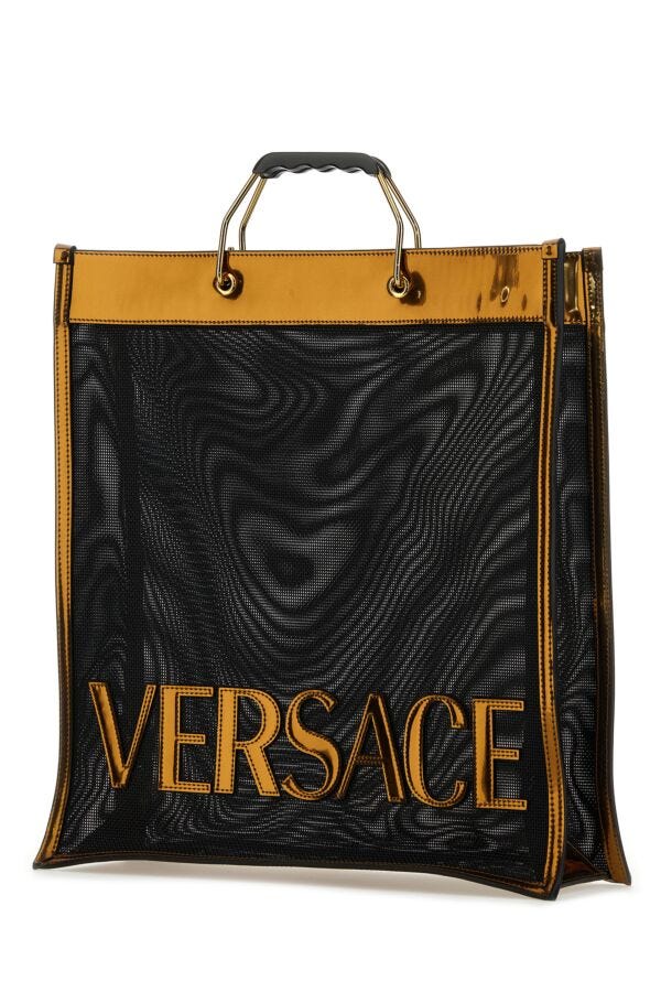 Versace Man Black Mesh Versace Shopping Bag