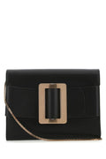 Boyy Woman Black Leather Buckle Clutch