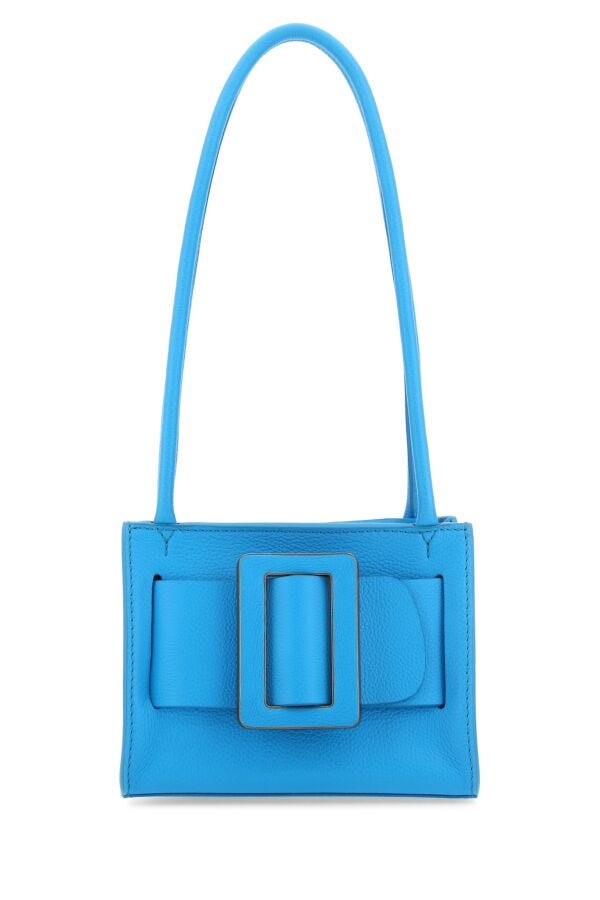 Boyy Woman Light Blue Leather Bobby 18 Soft Shoulder Bag