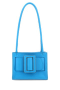 Boyy Woman Light Blue Leather Bobby 18 Soft Shoulder Bag