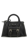 Chloe Woman Black Leather Mini Edith Handbag
