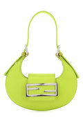 Fendi Woman Acid Green Leather Mini Fendi Cookie Handbag