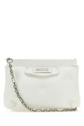 Maison Margiela Woman White Nappa Leather Mini Slam Red Carpet Clutch