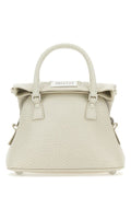 Maison Margiela Woman Chalk Leather Micro 5Ac Handbag