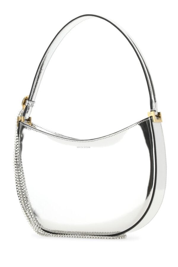Magda Butrym Woman Silver Leather Medium Vesna Handbag