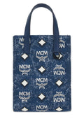 Mcm Unisex Embroidered Canvas Aren Handbag
