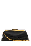 Jimmy Choo Woman Black Leather Diamond Frame Shoulder Bag