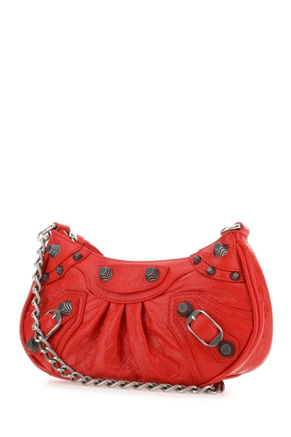 Balenciaga Woman Red Leather Le Cagole Mini Handbag