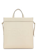 Fendi Man Ivory Medium Go To Shopper Shopping Bag