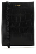 Jil Sander Woman Black Leather Small Tangle Shoulder Bag
