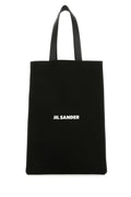 Jil Sander Woman Black Canvas Shopping Bag