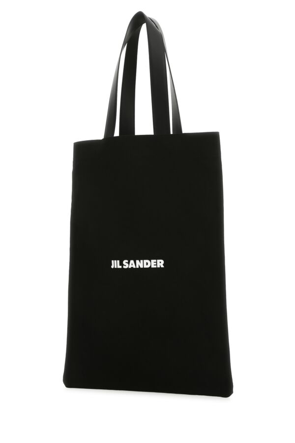 Jil Sander Woman Black Canvas Shopping Bag