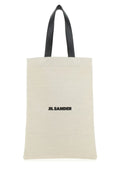 Jil Sander Woman Sand Canvas Shopping Bag