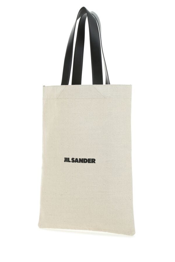 Jil Sander Woman Sand Canvas Shopping Bag