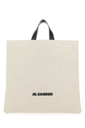 Jil Sander Woman Sand Canvas Shopping Bag