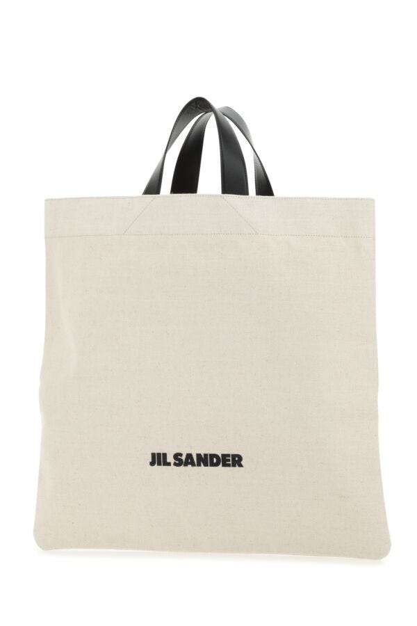 Jil Sander Woman Sand Canvas Shopping Bag