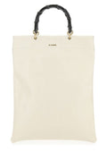 Jil Sander Woman Ivory Leather Medium Shopping Bag