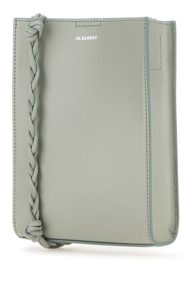 Jil Sander Woman Sage Green Leather Shoulder Bag