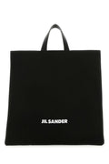 Jil Sander Woman Black Canvas Shopping Bag