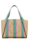 Stella Mccartney Woman Embroidered Raffia Stella Logo Shopping Bag
