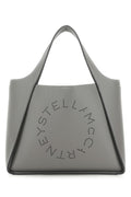 Stella Mccartney Woman Grey Alter Mat Stella Logo Shoulder Bag
