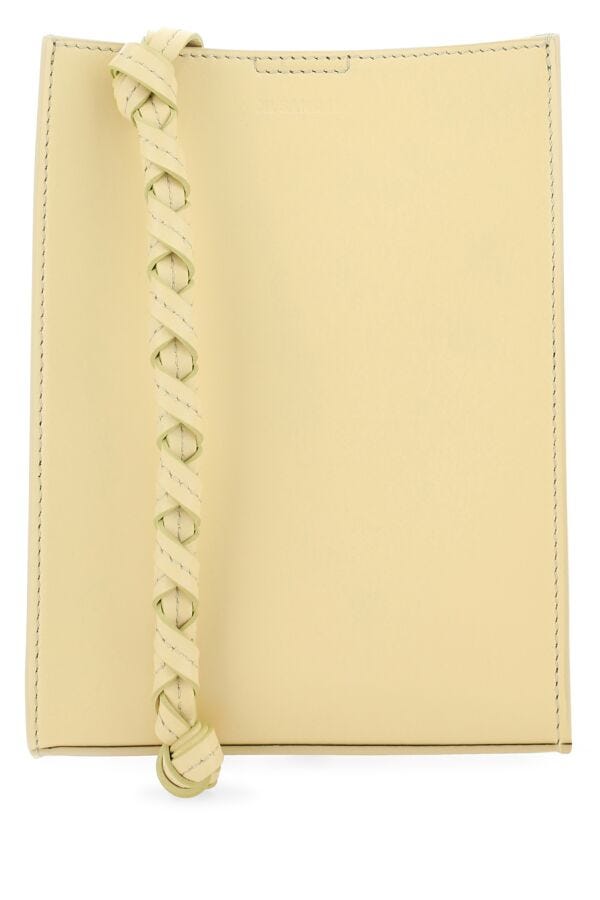 Jil Sander Man Pastel Yellow Leather Small Tangle Shoulder Bag