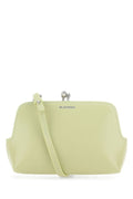 Jil Sander Woman Pastel Green Leather Micro Goji Crossbody Bag