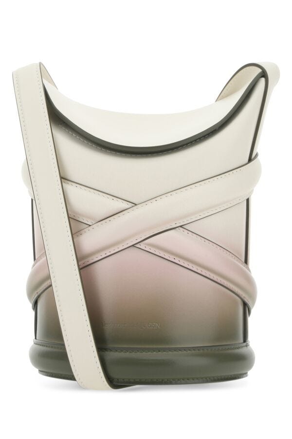 Alexander Mcqueen Woman Multicolor Leather The Curve Bucket Bag