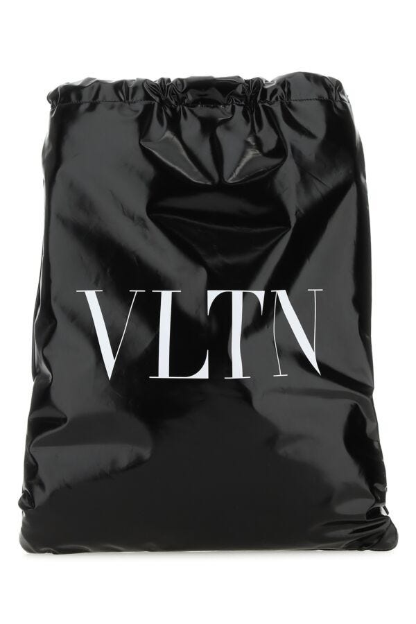 Valentino Garavani Man Black Leather Vltn Sack