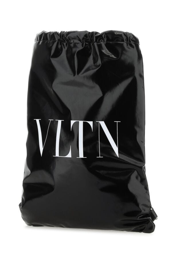 Valentino Garavani Man Black Leather Vltn Sack