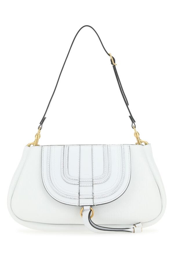 Chloe Woman Chalk Leather Marcie Clutch