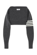 Thom Browne Unisex Melange Grey Wool Clutch