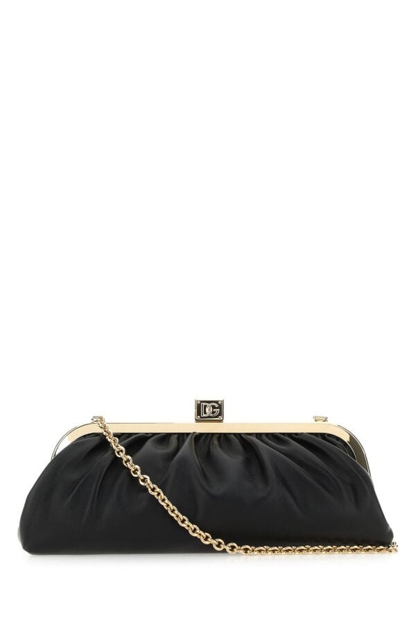Dolce & Gabbana Woman Black Leather Maria Clutch