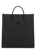 Gucci Man Gg Supreme Fabric And Leather Shopping Bag