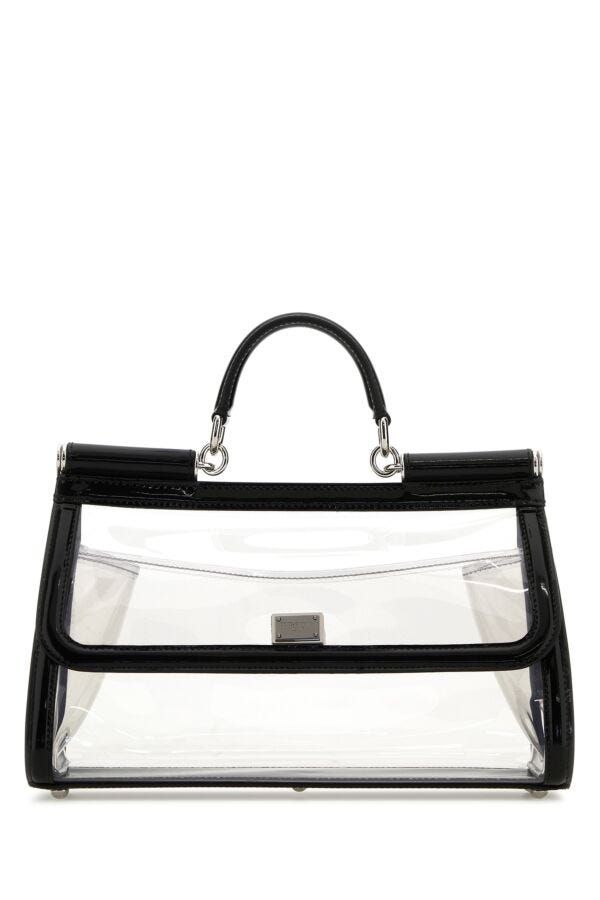 Dolce & Gabbana Woman Two-Tone Pvc And Leather Medium Sicily Handbag