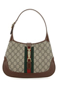Gucci Woman Gg Supreme Fabric And Leather Small Jackie 1961 Handbag