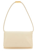 Marni Woman Ivory Leather Prisma Shoulder Bag