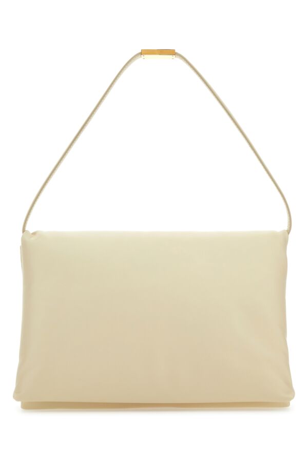 Marni Woman Ivory Leather Shoulder Bag