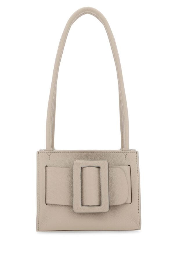 Boyy Woman Dove Grey Leather Bobby 18 Soft Shoulder Bag