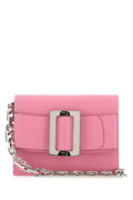 Boyy Woman Pink Leather Buckle Travel Shoulder Bag