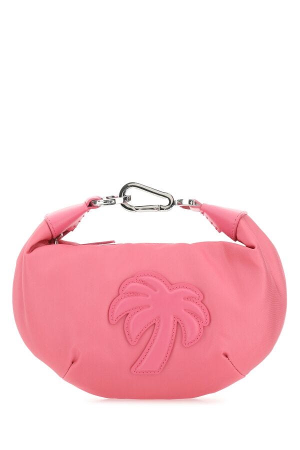 Palm Angels Woman Dark Pink Fabric Big Palm Handbag
