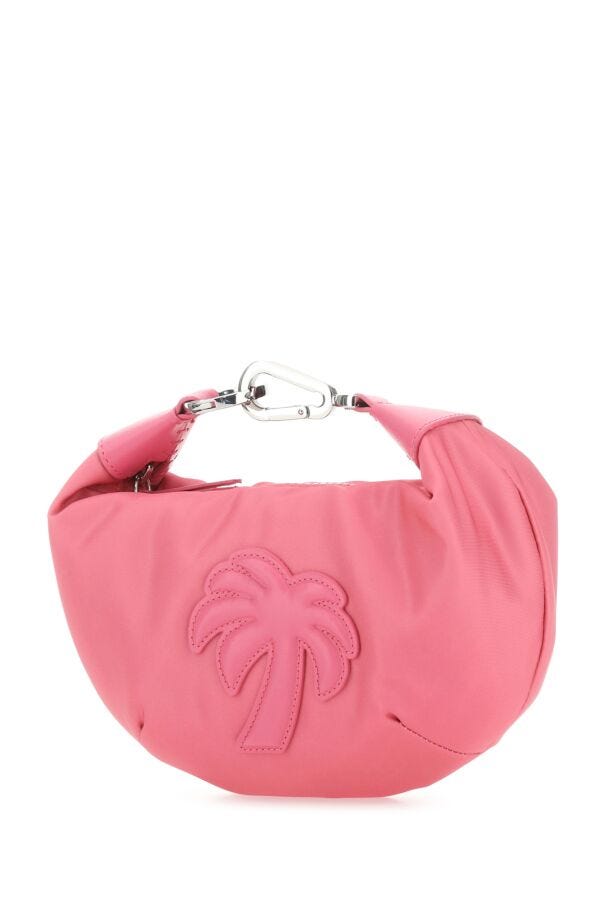 Palm Angels Woman Dark Pink Fabric Big Palm Handbag
