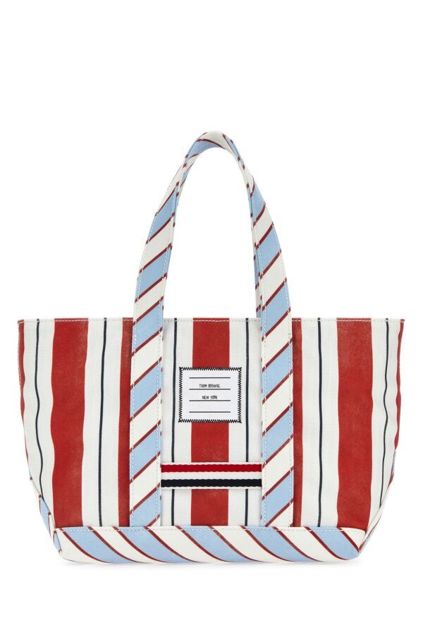 Thom Browne Man Printed Canvas Small Handbag