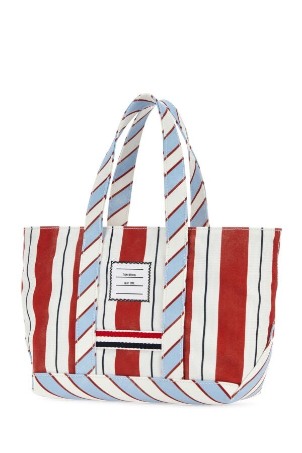 Thom Browne Man Printed Canvas Small Handbag