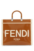 Fendi Woman Two-Tone Canvas Medium Sunshine Shopping Bag