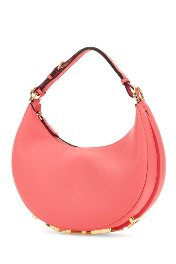 Fendi Woman Pink Leather Small Fendigraphy Handbag